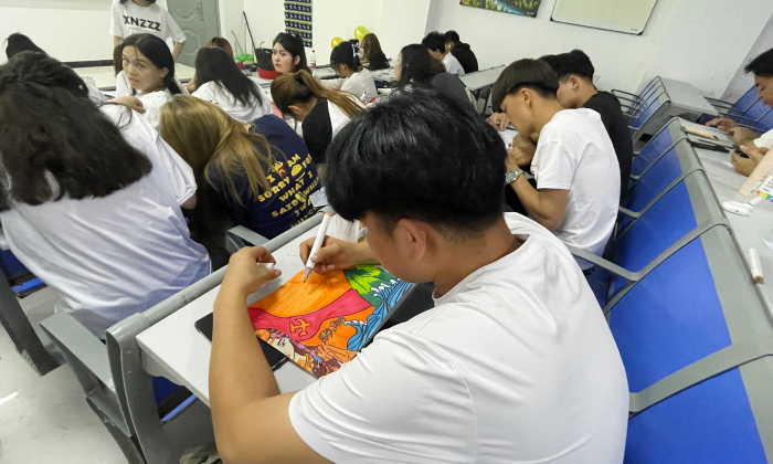 绘民族团结 承爱国精神——信息工程学院开展我为同学办实事绘画活动